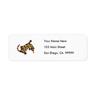 Gila Monster Return Address Label