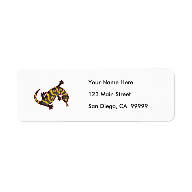 Gila Monster Return Address Label (Front)