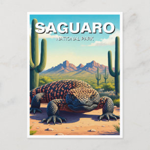 Gila Monster Saguaro National Park Souvenir Postcard