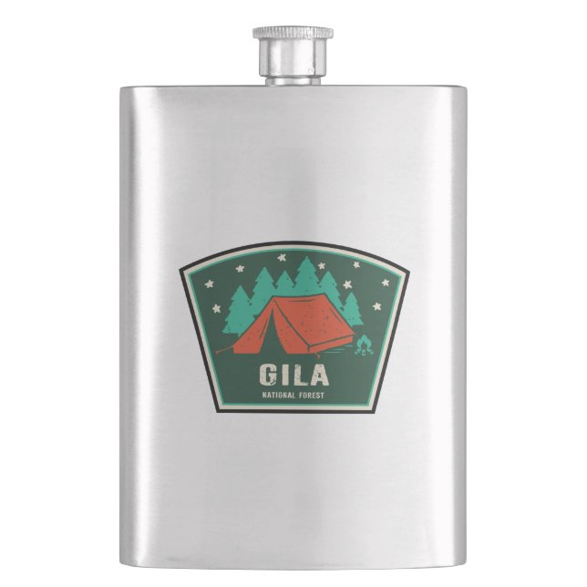 Gila National Forest Camping Hip Flask (Front)