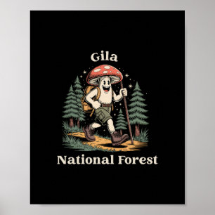 Gila National Forest New Mexico Hiking Mushroom Va Poster