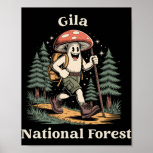 Gila National Forest New Mexico Hiking Mushroom Va Poster