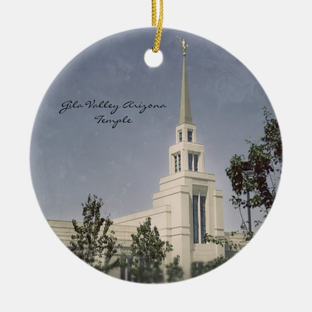 Gila Valley Arizona Temple Ceramic Ornament (Front)