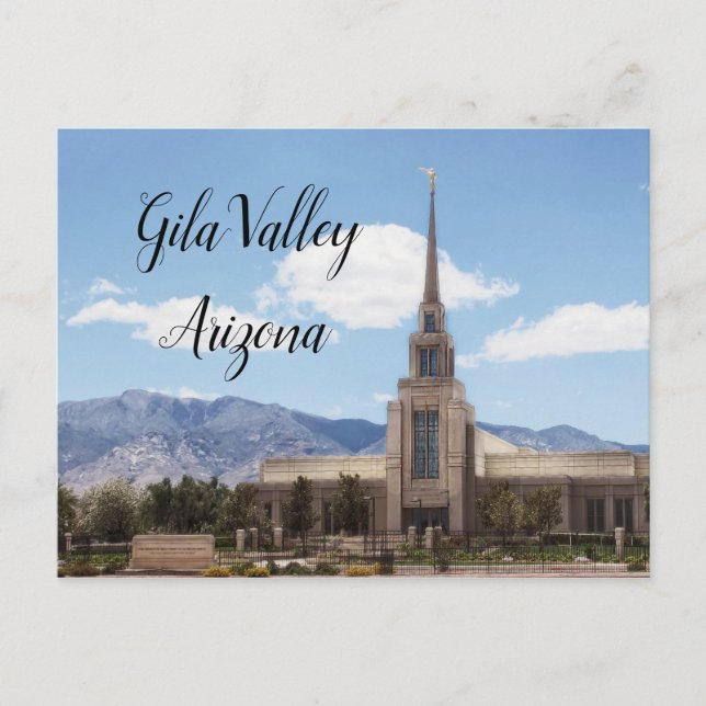 Gila Valley Arizona Temple Postcard (Front)