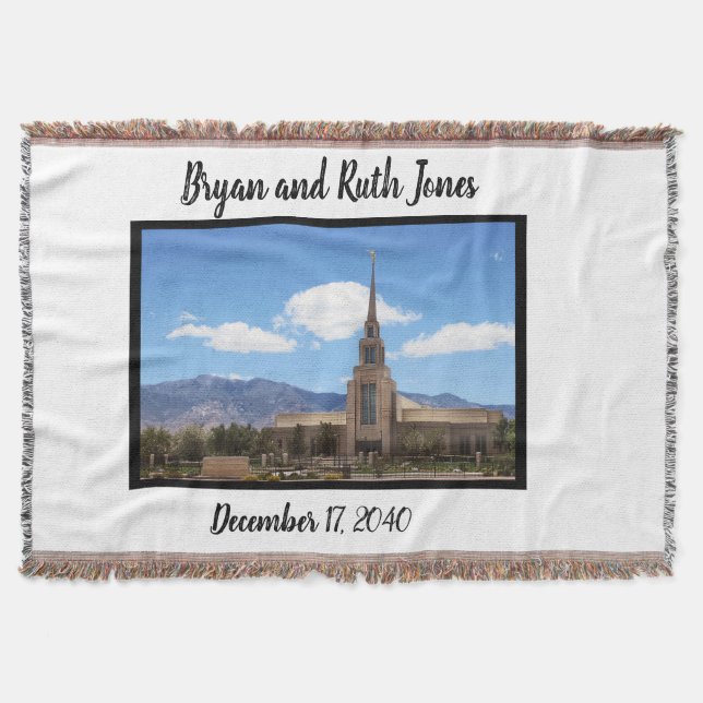 Gila Valley Arizona Temple  Throw Blanket (Front)
