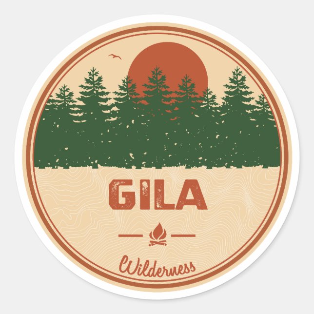 Gila Wilderness New Mexico Classic Round Sticker (Front)
