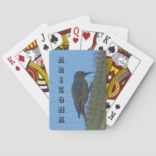 Gila Woodpecker On Saguaro Cactus Arizona Nature Playing Cards