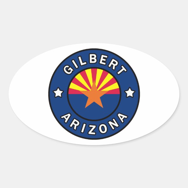 Gilbert Arizona Oval Sticker (Front)