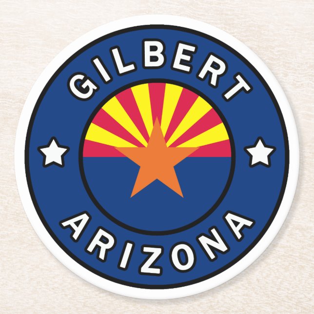 Gilbert Arizona Round Paper Coaster (Front)