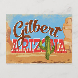 Gilbert Arizona Vintage Travel Postcard
