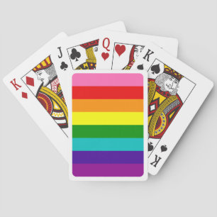 Gilbert Baker Gay Pride Flag Rainbow Stripe Playing Cards