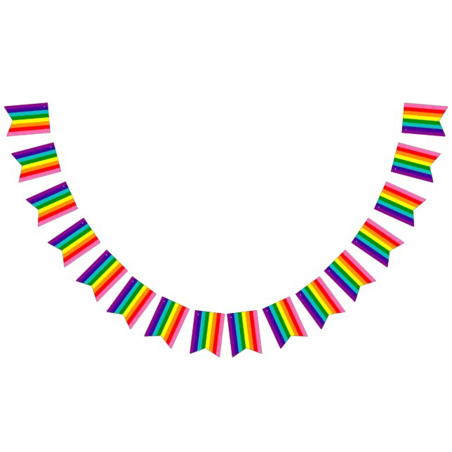 Gilbert Baker Pride Flag Bunting Banner LGBT Party (All)