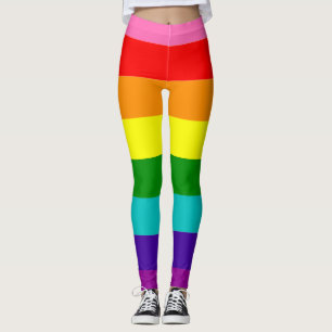 Gilbert Baker Pride Flag Rainbow Striped LGBT Leggings