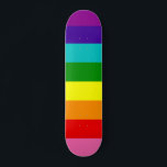 Gilbert Baker Pride Flag Repeat Rainbow Stripe Ska Skateboard<br><div class="desc">original pride colours with pink included; repeat stripe pattern; enlarged</div>