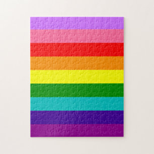 Gilbert Baker’s 9-Stripe Rainbow Flag Jigsaw Puzzle