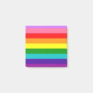 Gilbert Baker's 9-Stripe Rainbow Flag Post-it Notes