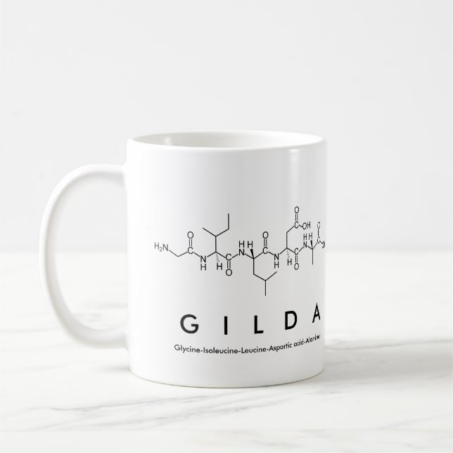 Gilda peptide name mug (Left)
