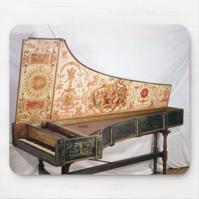 Gilded and painted harpsichord mouse pad (Front)