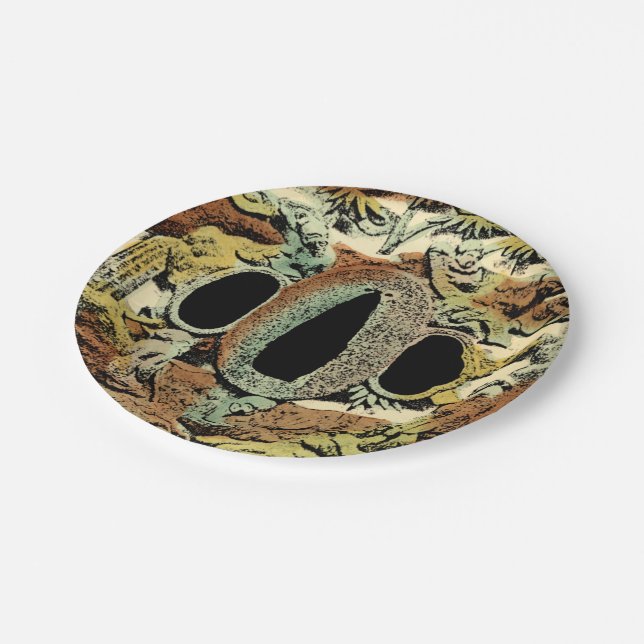 Gilded Asian Medallion by Vision Studio Paper Plate (Angled)