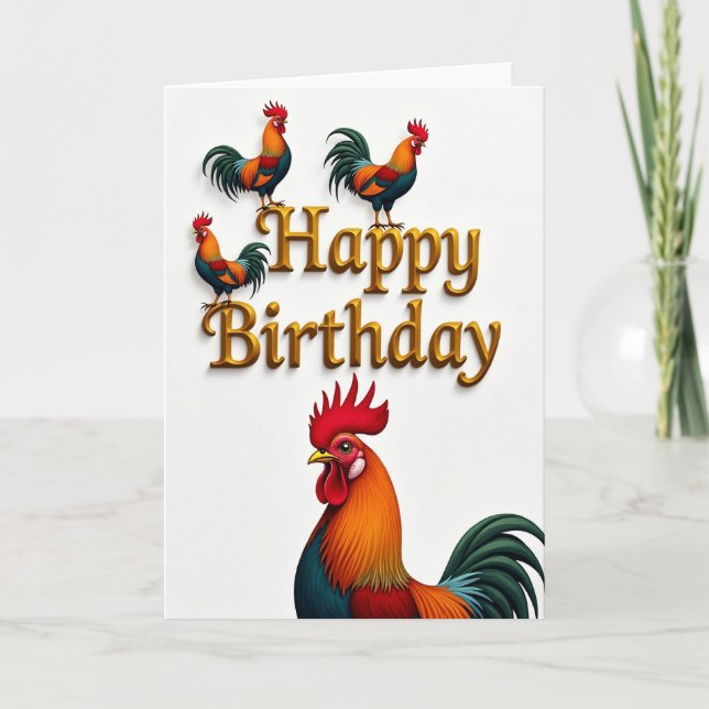 Gilded Birds Celebration Card (Front)