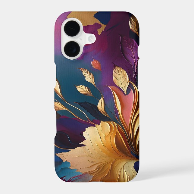 Gilded Bloom – Abstract Floral Composition (Back)