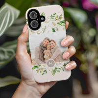 Gilded Blooms Blush | Monogrammed Photo