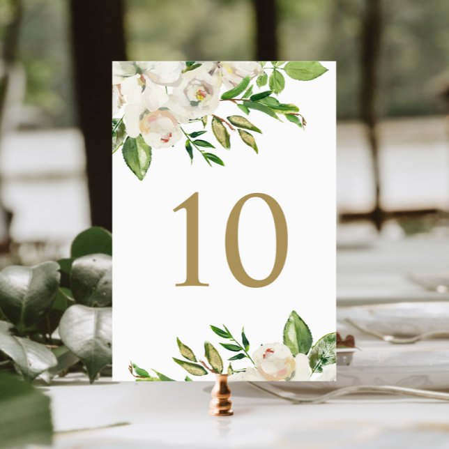 Gilded Blooms Floral Wedding Table Numbers (Creator Uploaded)