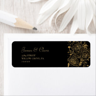 GILDED Blooms Label Return Address Label