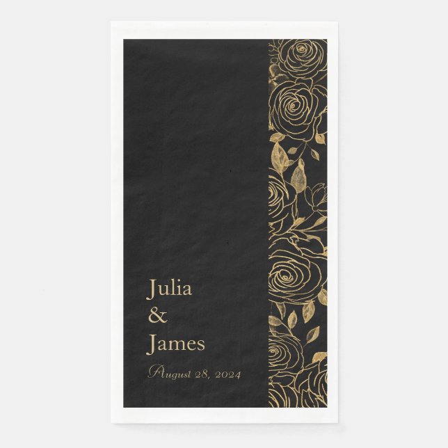 GILDED Blooms Napkin (Front)