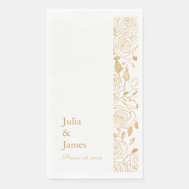 GILDED Blooms Napkin (Front)