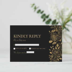 GILDED Blooms RSVP Card