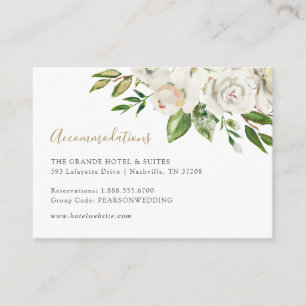 Gilded Blooms Wedding Accommodations Enclosure Card