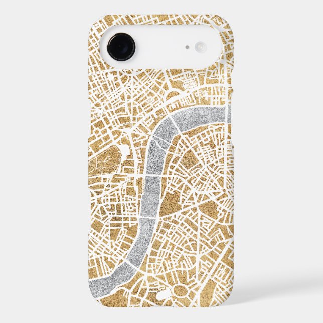 Gilded City Map Of London Case-Mate iPhone Case (Back)