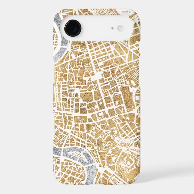 Gilded City Map Of Rome Case-Mate iPhone Case (Back)