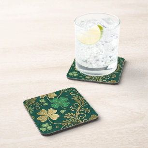 Gilded Clover Flourish Coaster