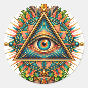 Gilded Compass Eye Sticker