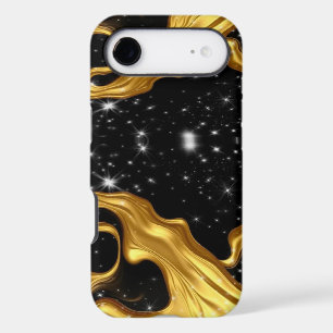 Gilded Cosmos: Liquid Gold Luxury & High-Contrast