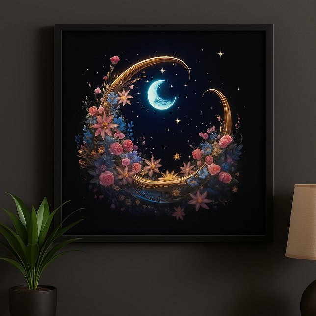 Gilded Crescent Bloom Poster (Creator Uploaded)