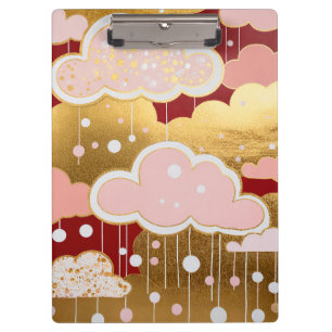 Gilded Crimson Rainfall Clipboard