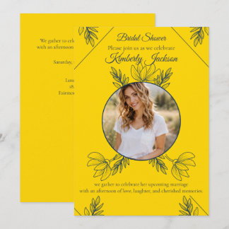 Gilded Elegance Bridal Shower Photo Invitation