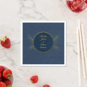Gilded Elegance Circle Wedding Napkin
