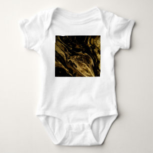 Gilded Elegance: Marbling's Splendid Magic Baby Bodysuit