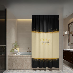 Gilded Elegance Personalised Shower Curtain
