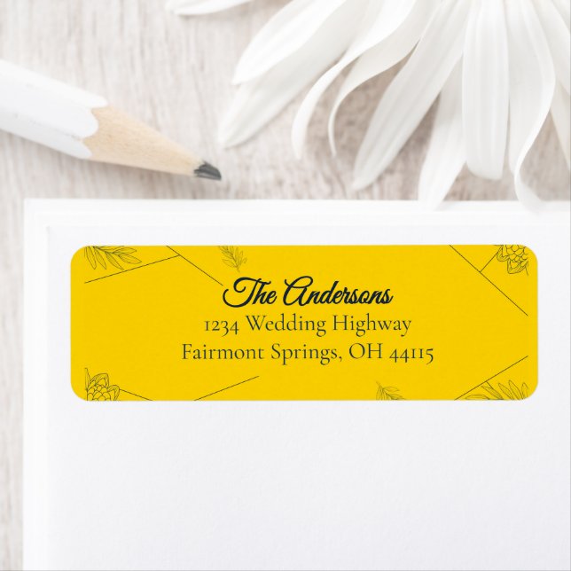 Gilded Elegance Return Address Label (Insitu)