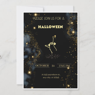 Gilded Elegance - Unveil the Night's Secrets! Invitation