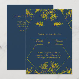 Gilded Elegance Wedding Invitation