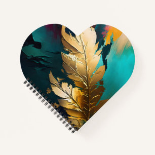 Gilded Feather – Luxe Abstract Elegance Notebook