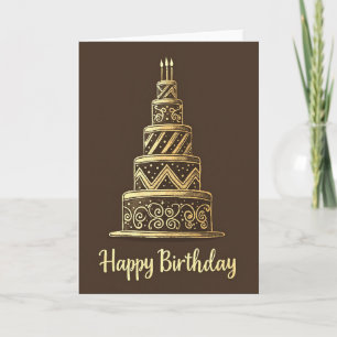 Gilded Filigree Birthday Card
