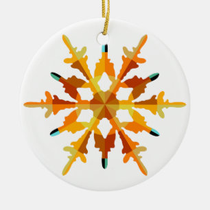 Gilded Flake Ceramic Tree Decoration