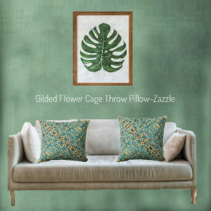 Gilded Flower Cage Cushion